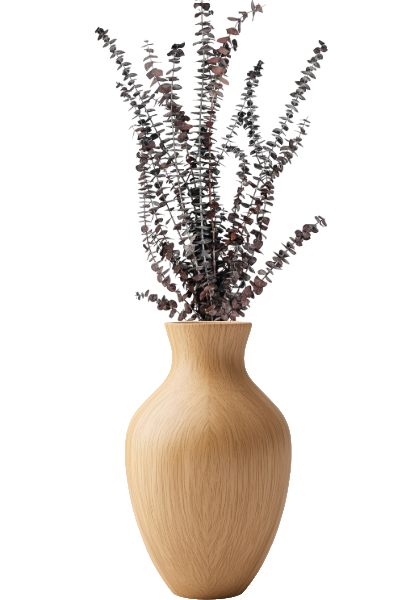 Frosted Brown Preserved Eucalyptus Vase | Suncoast Botanicals
