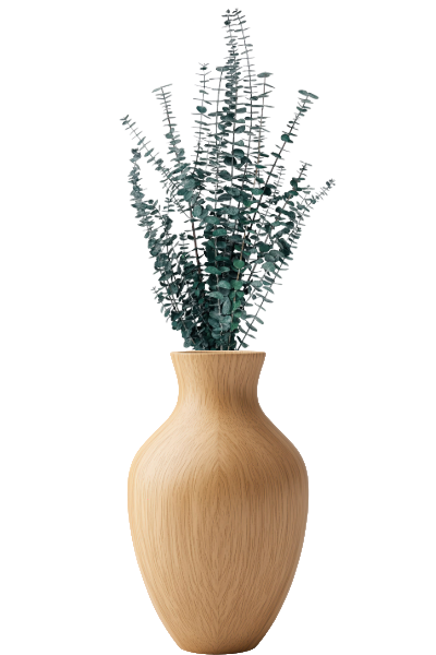 Frosted Green Preserved Eucalyptus Vase | Suncoast Botanicals