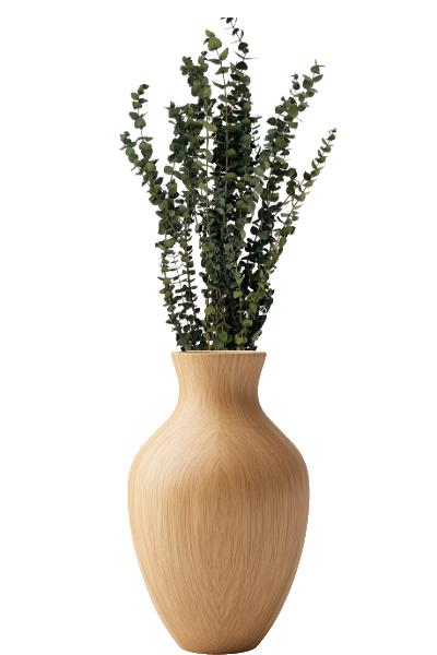 Washed Olive Preserved Eucalyptus Vase | Suncoast Botanicals