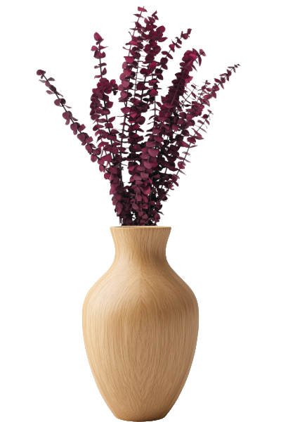 Washed Pink Preserved Eucalyptus Vase | Suncoast Botanicals