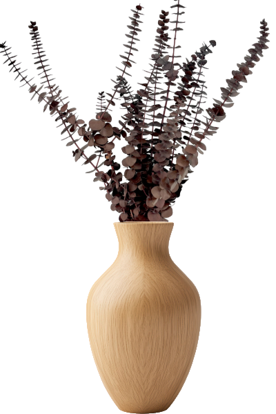 Washed Brown Preserved Eucalyptus Vase | Suncoast Botanicals