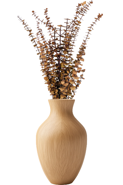 Washed Camel Preserved Eucalyptus Vase | Suncoast Botanicals