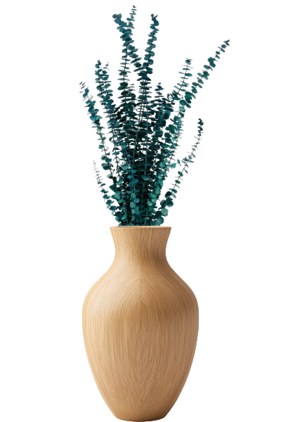 Washed Green Preserved Eucalyptus Vase | Suncoast Botanicals